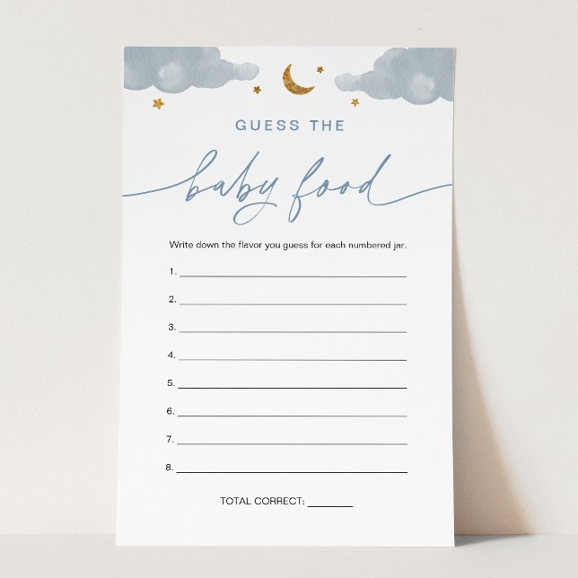 Adivinha o cartão do jogo da Comida do bebê brilha (Criador carregado)