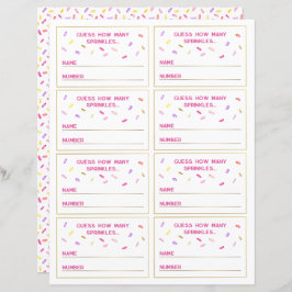 Adivinha o conjunto de placas do Sprinkles Game Pa