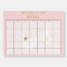 Adivinha O Jogo De Chá de fraldas Rosa Do Calendár