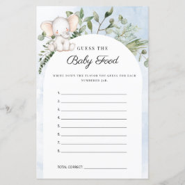 Adivinha O Jogo Do Chá de fraldas Azul Da Comida D