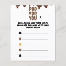 Adivinha o jogo do Chá de fraldas de Chocolate