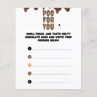 Adivinha o jogo do Chá de fraldas de Chocolate