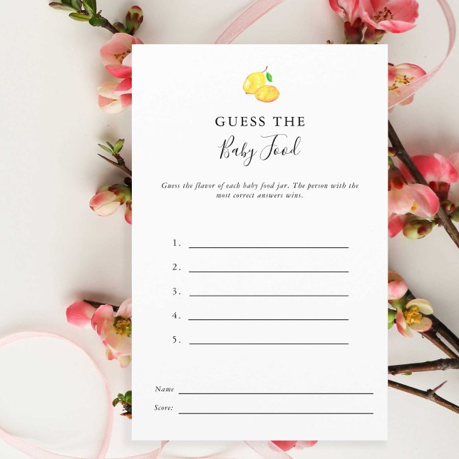 Adivinha o jogo do Chá de fraldas de limão da Comi (Criador carregado)