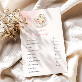 Adivinha o jogo do Chá de fraldas de Pumpkin da Ga