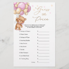 Adivinha o jogo do Chá de fraldas dos Balões de Ur