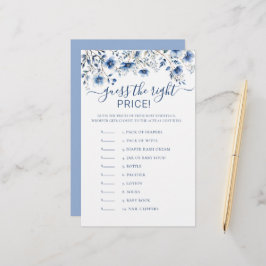 Adivinha o jogo do Chá de fraldas Price Blue Wildf