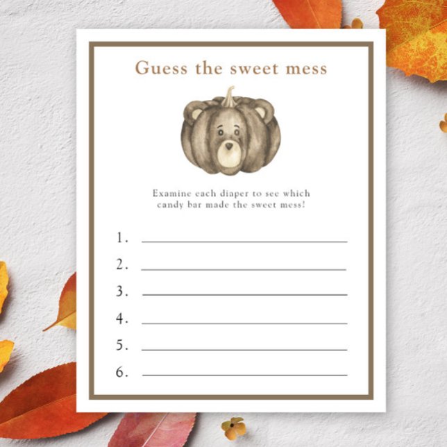 Adivinha o jogo do Doce Mess - Urso de Abóbora (Criador carregado)