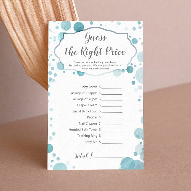 Adivinha o preço certo, jogo de Chá do Blue Dots B (Criador carregado)