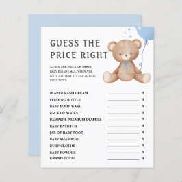 Adivinha O Preço | Jogo de Chá de fraldas do Urso