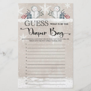 Adivinha o que há no chá de fraldas da fralda