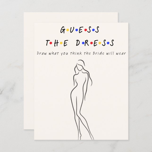 Adivinha o vestido (Frente/Verso)