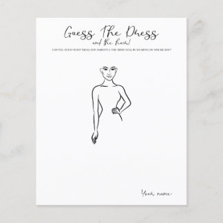 Adivinha o Vestido - jogo para a festa do chá de p