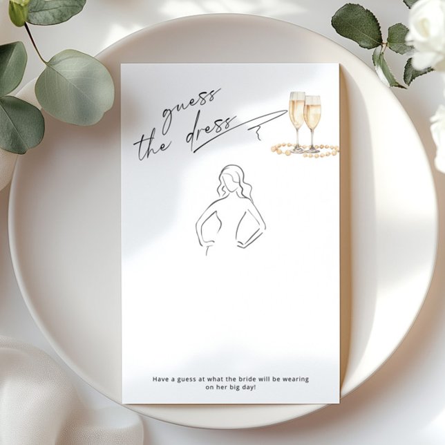 Adivinha o vestido Mínimalista Pérolas e Prosecco (Criador carregado)