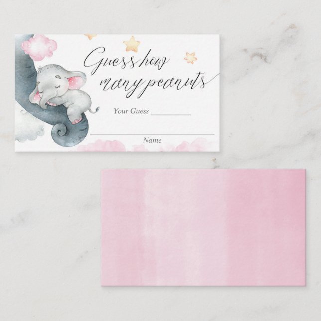 Adivinha quantos cartões de amendoim inserem o chá (Frente/Verso)