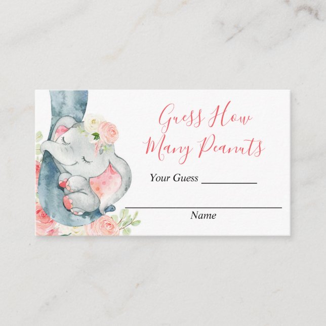 Adivinha quantos cartões de amendoim inserem o chá (Frente)