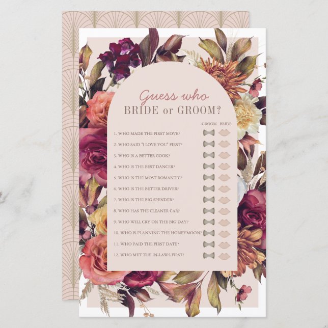 Adivinha Quem Cai Sai Do Jogo Do Chá de panela (Frente/Verso)