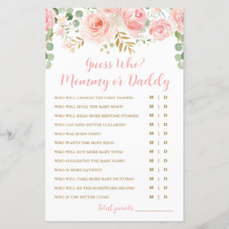 Adivinha Quem? Cartão de jogo para mamãe ou Pai, C