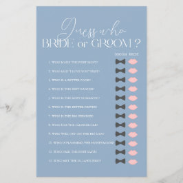 Adivinha quem é a noiva ou o jogo de Chá de panela