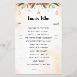 Adivinha Quem Folheto De Cartão De Chá de panela D