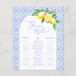 Adivinha Quem Limon Positano Jogo De Chá de panela