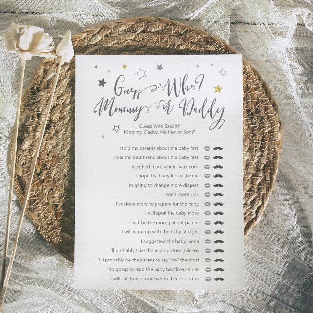 Adivinha Quem Mamãe O Jogo De Chá Neutro Do Gênero (Criador carregado)