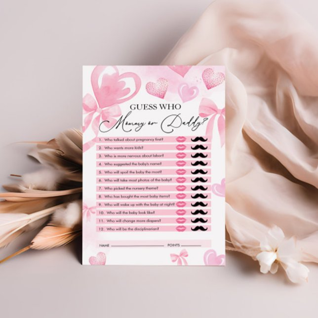 Adivinha Quem, Mamãe ou Pai, Jogo do Chá de fralda (Criador carregado)