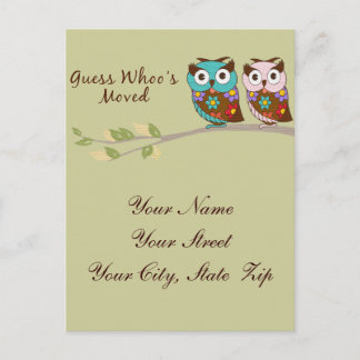 Adivinha quem mexeu o cartão de coruja