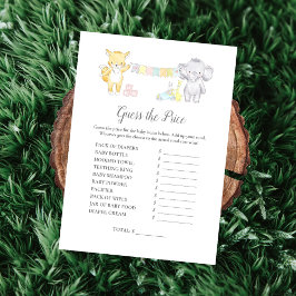 Adivinhe O Preço Certo Do Cartão De Jogo Do Bebê