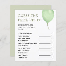 Adivinhe o Preço do Menino do Balão Verde Jogo par