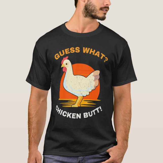 Adivinhe O Que Bunda De Frango Camiseta (Frente)