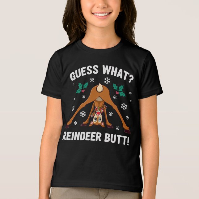 Adivinhe o que é Piada de Natal da Bunda de Rena (Frente)