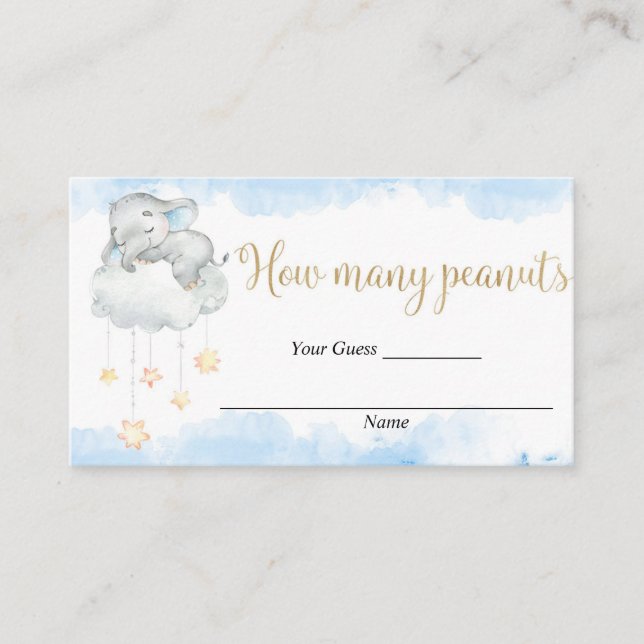 Adivinhe quantos cartões de amendoins inserem o ch (Frente)