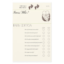 Adivinhe Quem - Cartão de Jogo Edição Bebê | Gêmeo