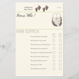 Adivinhe Quem - Cartão de Jogo Edição Bebê | Gêmeo