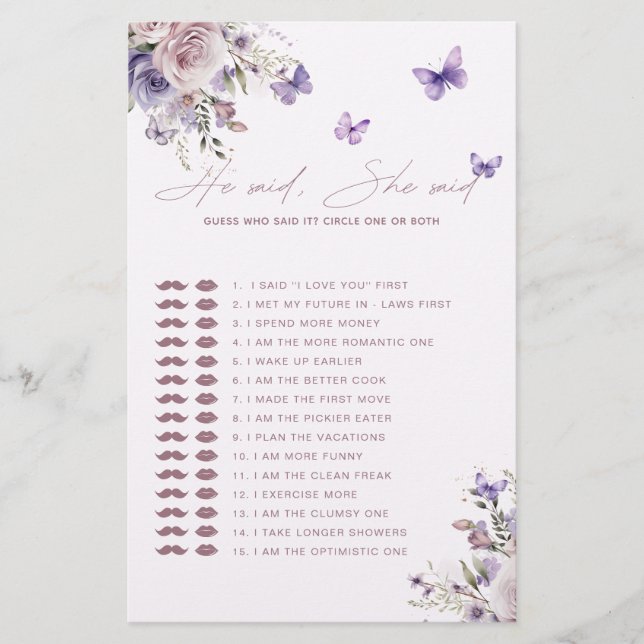 Adivinhe Quem Disse Isso Cartão De Jogo De Borbole (Frente)