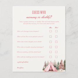 Adivinhe Quem é Mamãe ou Papai Jogo Rosa de Campin