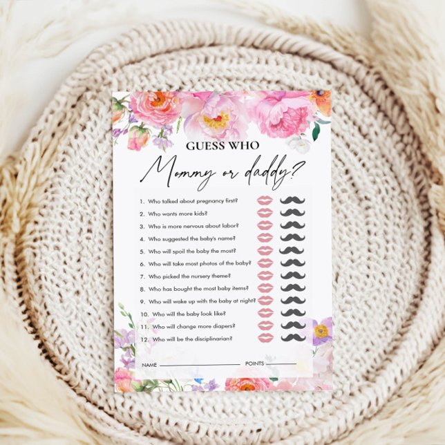 Adivinhe Quem | Mamãe ou Papai | Jogo de Chás de B (Criador carregado)