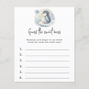 Adivinhem a doce bagunça - jogo de chá de fraldas