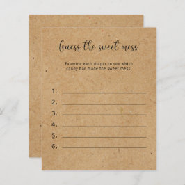 Adivinhem a Doce Mess - Jogo do Chá de fraldas