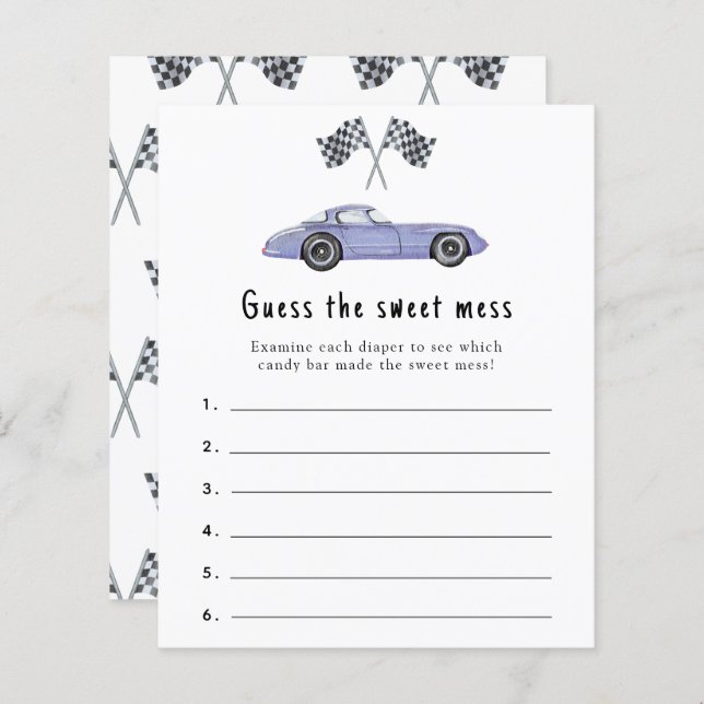 Adivinhem a suave confusão - jogo de chá de fralda (Frente/Verso)