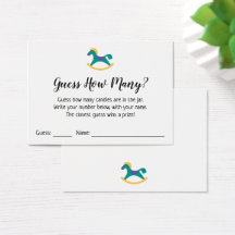 Adivinhem Quantos? Branco com Cartão de Jogo de Ca