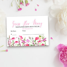 Adivinhem Quantos Cartão De Vedação De Flor Selvag