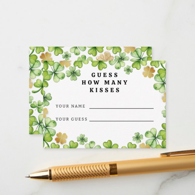 Adivinhem Quantos Cartões De Jogo De Chá de fralda (Frente/Verso In Situ)