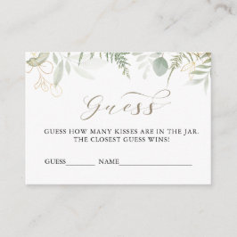 Adivinhem Quantos Kisses O Cartão De Resposta Do C