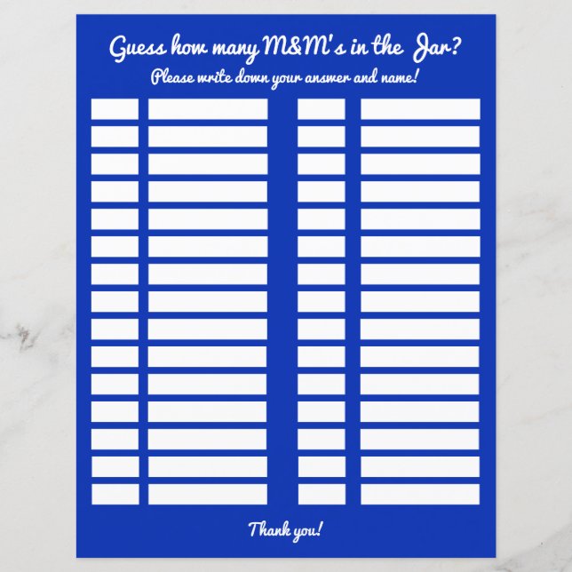 Adivinhem quantos M&M estão no registro de Chás de (Frente)