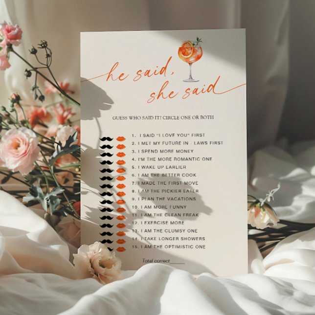 Adivinhem Quem Disse Isso Aperol Spritz Jogo De Ch (Criador carregado)