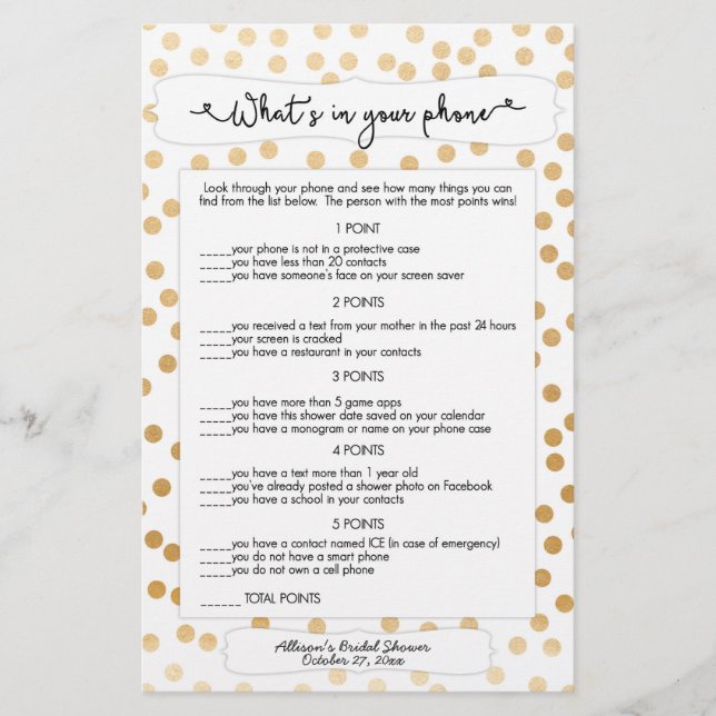 Adivinhem quem + jogos telefônicos, dourado, noiva (Frente)