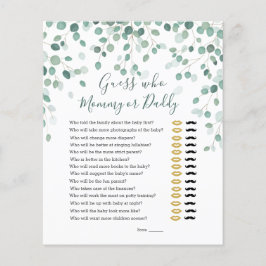 Adivinhem quem sai o jogo de Chá de fraldas Eucaly