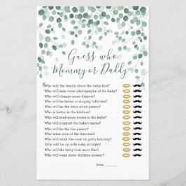 Adivinhem quem sai o jogo de Chá de fraldas Eucaly