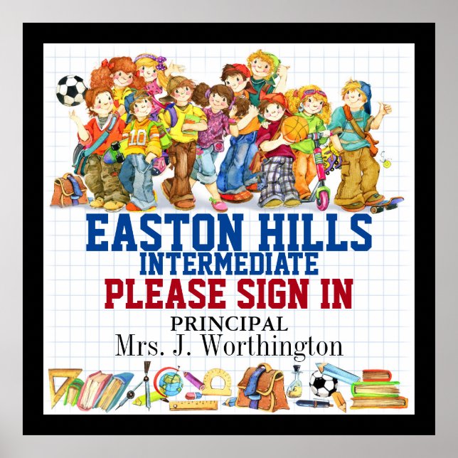 Administração escolar e Posters de professores (Frente)